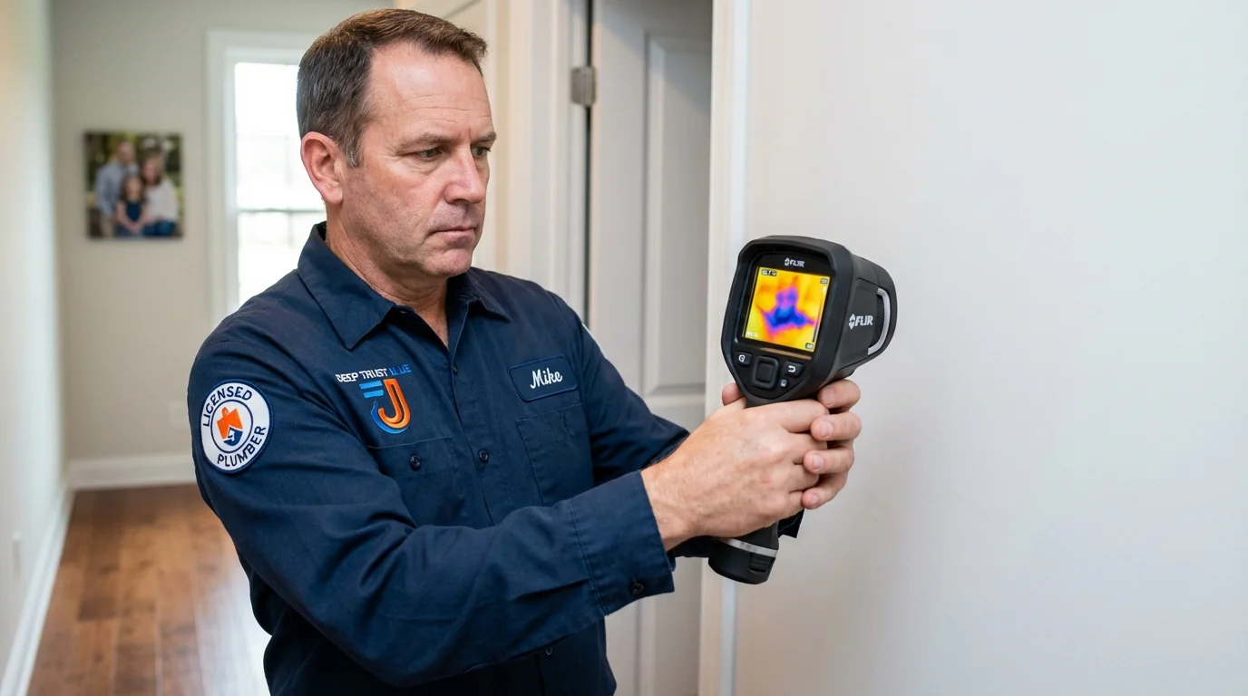 Thermal imaging leak detection by Johns Plumbing LLC in Garrison